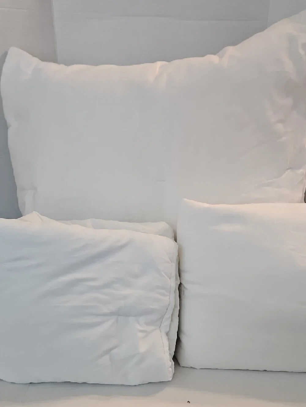 Pottery Barn Dream Quilted White 3 Euro Sham Set